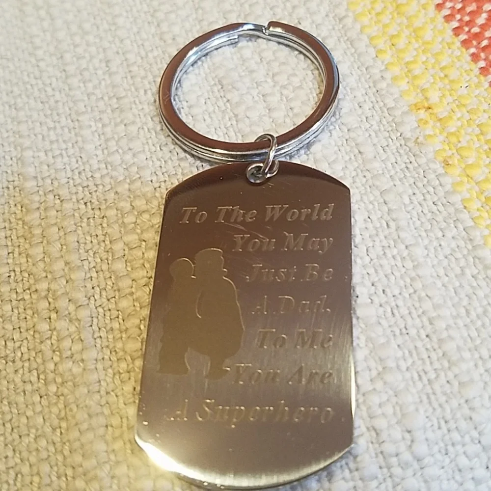 ❤️10/$13 New to my dad keychain Fathers Day